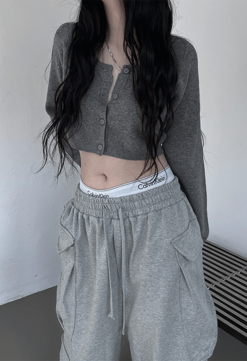 cropped daily knit cardigan